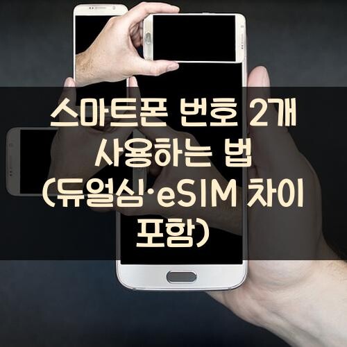 스마트폰 번호 2개 사용하는 법 (듀얼심·eSIM 차이 포함)