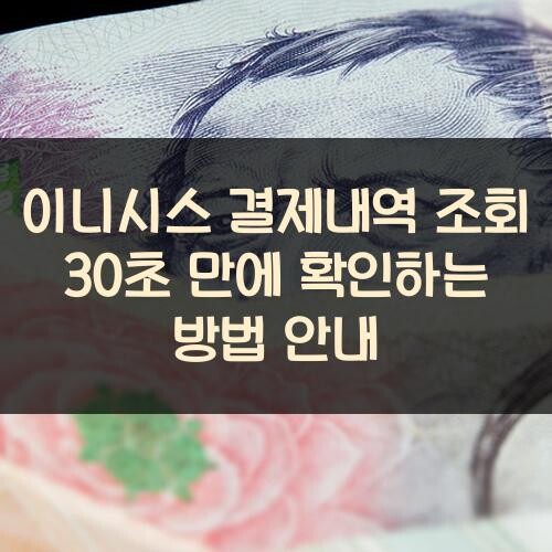 이니시스 결제내역 조회 30초 만에 확인하는 방법 안내