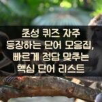 초성 퀴즈 자주 등장하는 단어 모음집, 빠르게 정답 맞추는 핵심 단어 리스트