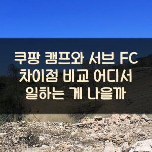 쿠팡 캠프와 서브 FC 차이점 비교: 어디서 일하는 게 나을까? 쿠팡 캠프와 서브 FC 차이점 비교: 어디서 일하는 게 나을까?