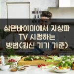 삼탠바이미에서 지상파 TV 시청하는 방법(최신 기기 기준)