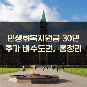 민생회복지원금 30만 추가 비수도권, 총정리