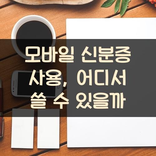 모바일 신분증 사용, 어디서 쓸 수 있을까?