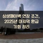 상생페이백 연장 조건, 2025년 마지막 환급 기회 정리