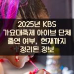 2025년 KBS 가요대축제 아이브 단체 출연 여부, 현재까지 정리된 정보
