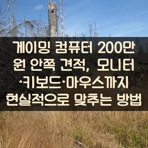 게이밍 컴퓨터 200만 원 안쪽 견적, 모니터·키보드·마우스까지 현실적으로 맞추는 방법