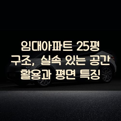 임대아파트 25평 구조, 실속 있는 공간 활용과 평면 특징