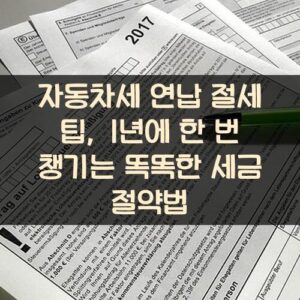 자동차세 연납 절세 팁, 1년에 한 번 챙기는 똑똑한 세금 절약법