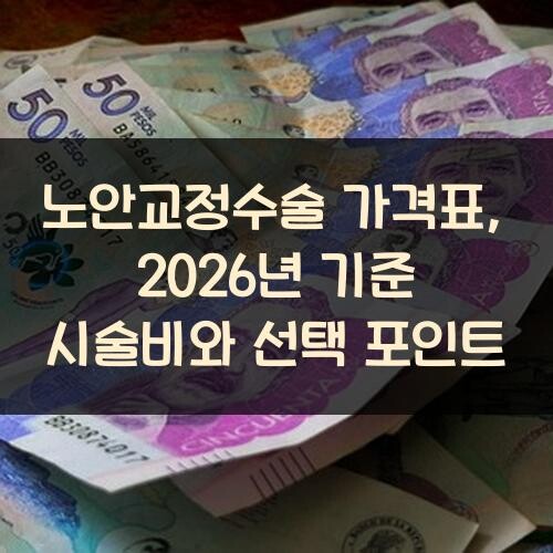 노안교정수술 가격표, 2026년 기준 시술비와 선택 포인트