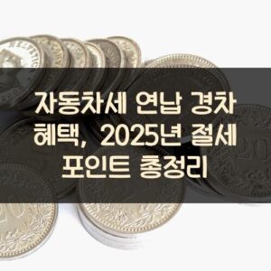 자동차세 연납 경차 혜택, 2025년 절세 포인트 총정리