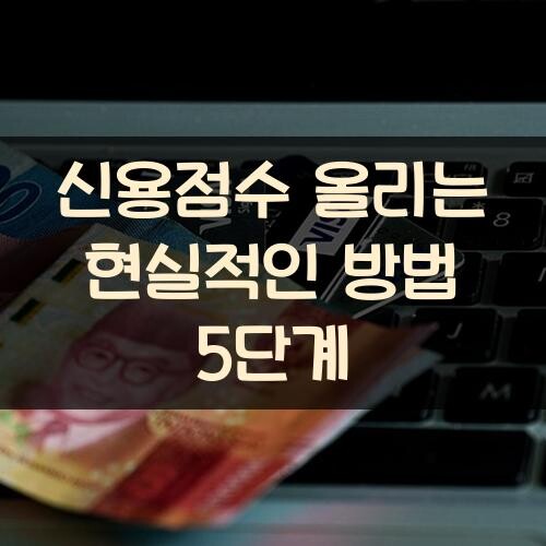 신용점수 올리는 현실적인 방법 5단계