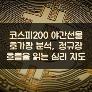 코스피200 야간선물 호가창 분석, 정규장 흐름을 읽는 심리 지도