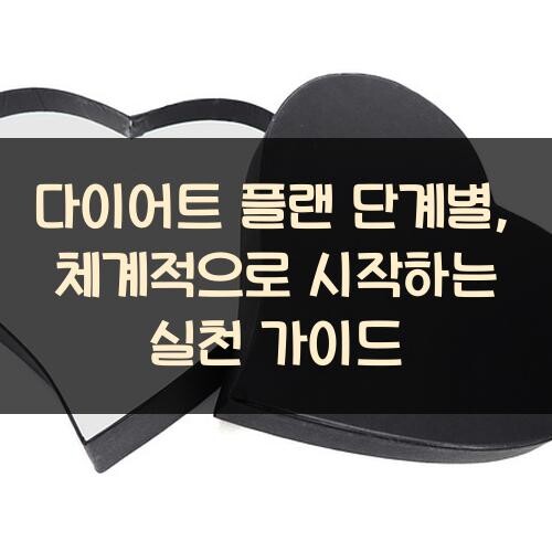 다이어트 플랜 단계별, 체계적으로 시작하는 실천 가이드