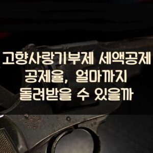 고향사랑기부제 세액공제 공제율, 얼마까지 돌려받을 수 있을까 고향사랑기부제 세액공제 공제율, 얼마까지 돌려받을 수 있을까