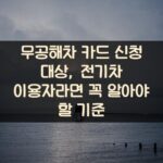 무공해차 카드 신청 대상, 전기차 이용자라면 꼭 알아야 할 기준