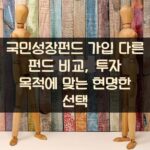 국민성장펀드 가입 다른 펀드 비교, 투자 목적에 맞는 현명한 선택