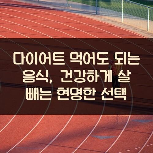 다이어트 먹어도 되는 음식, 건강하게 살 빼는 현명한 선택