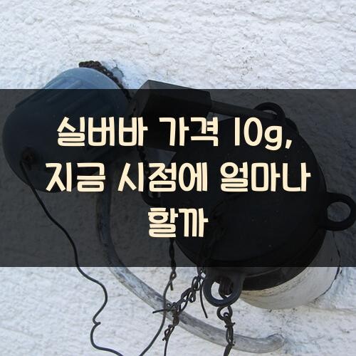 실버바 가격 10g, 지금 시점에 얼마나 할까