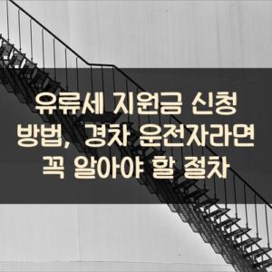 유류세 지원금 신청 방법, 경차 운전자라면 꼭 알아야 할 절차
