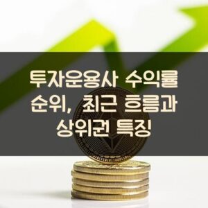 투자운용사 수익률 순위, 최근 흐름과 상위권 특징