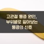 고관절 통증 원인, 부위별로 알아보는 통증의 신호