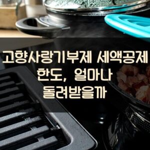 고향사랑기부제 세액공제 한도, 얼마나 돌려받을까?