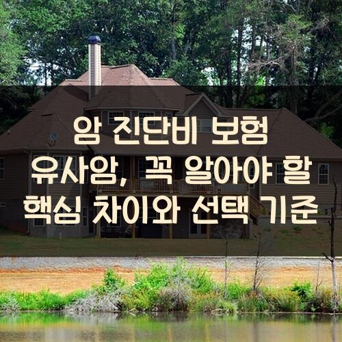 암 진단비 보험 유사암, 꼭 알아야 할 핵심 차이와 선택 기준