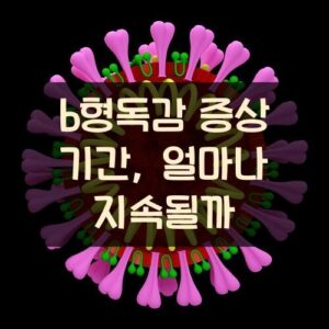 b형독감 증상 기간, 얼마나 지속될까